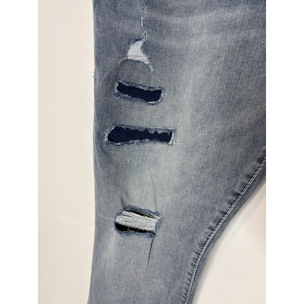 True Religion Ricky Relaxed Straight Mens 46x34 Light Vintage Wash Double Flap - Picture 8 of 14